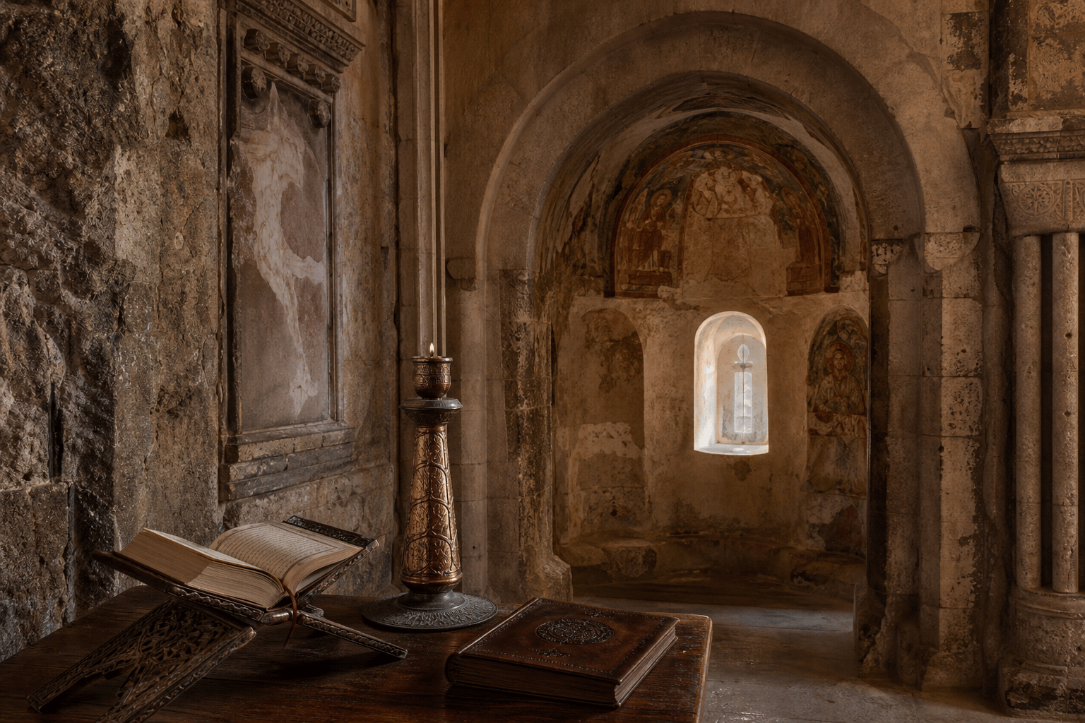 Anadolu taş kilise atmosferi
